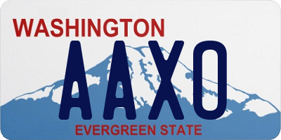 WA license plate AAXO