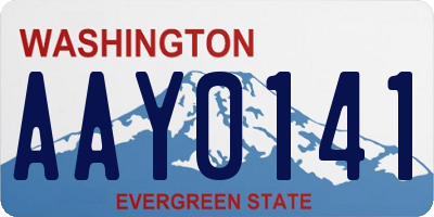 WA license plate AAY0141