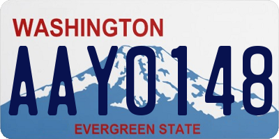 WA license plate AAY0148