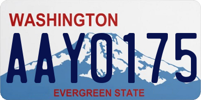 WA license plate AAY0175