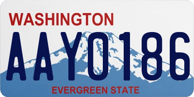 WA license plate AAY0186
