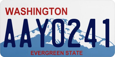 WA license plate AAY0241