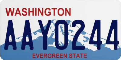 WA license plate AAY0244