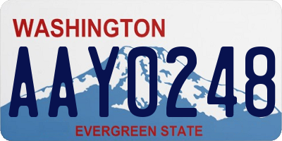 WA license plate AAY0248