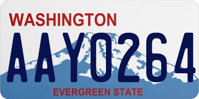 WA license plate AAY0264