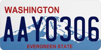 WA license plate AAY0306