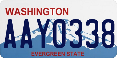 WA license plate AAY0338