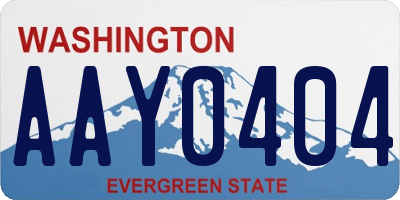 WA license plate AAY0404