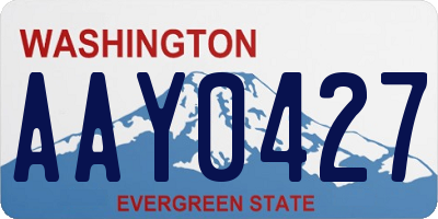 WA license plate AAY0427