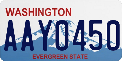 WA license plate AAY0450