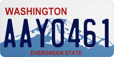 WA license plate AAY0461