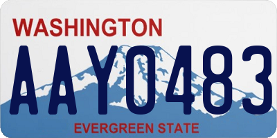 WA license plate AAY0483