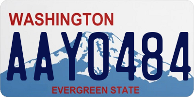 WA license plate AAY0484