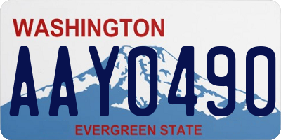 WA license plate AAY0490