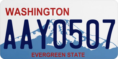 WA license plate AAY0507