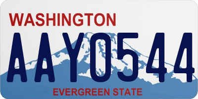 WA license plate AAY0544