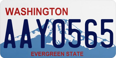 WA license plate AAY0565