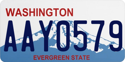 WA license plate AAY0579