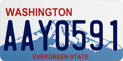 WA license plate AAY0591