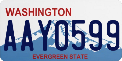 WA license plate AAY0599