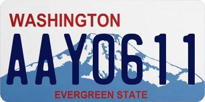 WA license plate AAY0611
