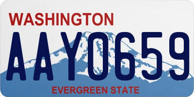 WA license plate AAY0659