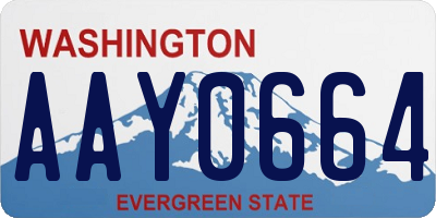 WA license plate AAY0664