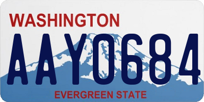 WA license plate AAY0684