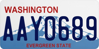 WA license plate AAY0689