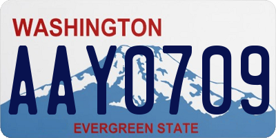 WA license plate AAY0709