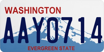WA license plate AAY0714