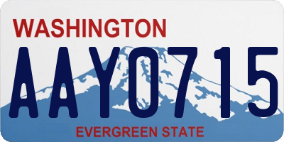 WA license plate AAY0715