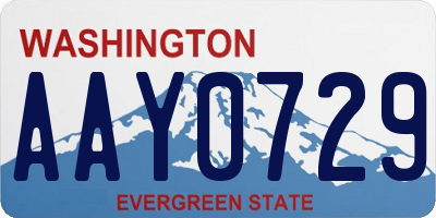 WA license plate AAY0729
