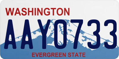 WA license plate AAY0733