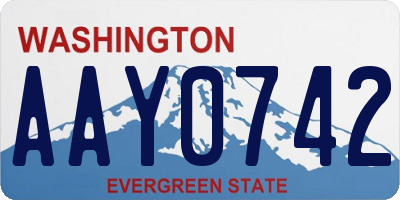 WA license plate AAY0742