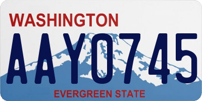 WA license plate AAY0745