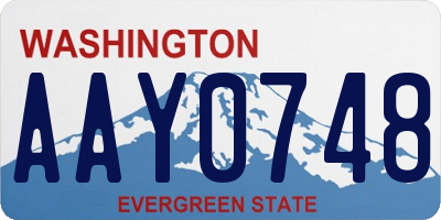 WA license plate AAY0748