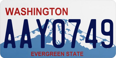WA license plate AAY0749