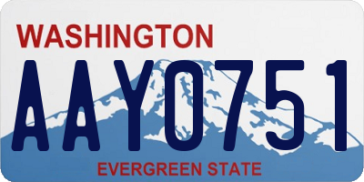 WA license plate AAY0751