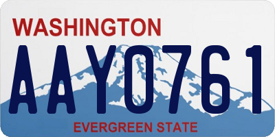WA license plate AAY0761