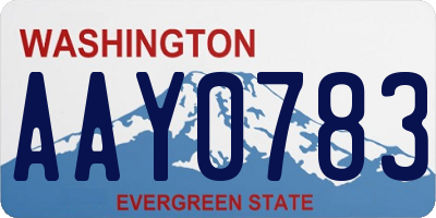 WA license plate AAY0783