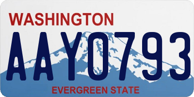 WA license plate AAY0793