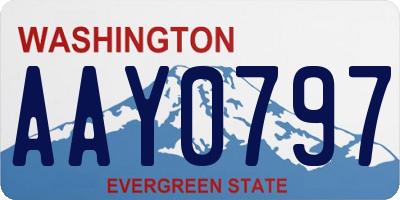 WA license plate AAY0797