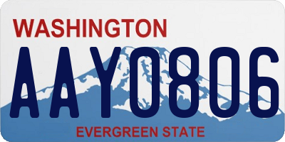 WA license plate AAY0806