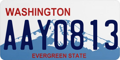 WA license plate AAY0813
