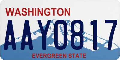 WA license plate AAY0817