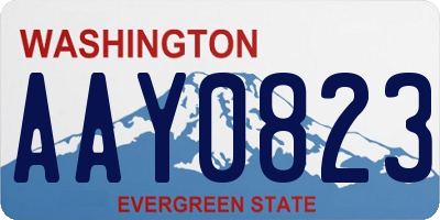 WA license plate AAY0823