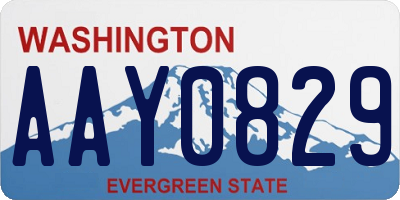 WA license plate AAY0829