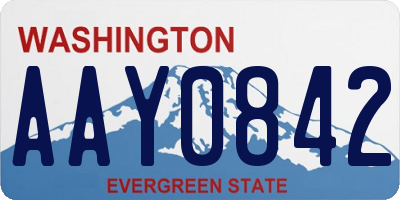 WA license plate AAY0842