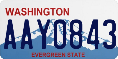 WA license plate AAY0843